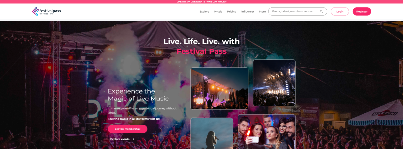 Festival Pass home page